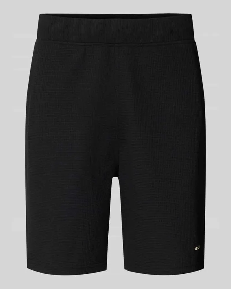 G-STAR RAW Straight Fit Shorts mit Strukturmuster Black