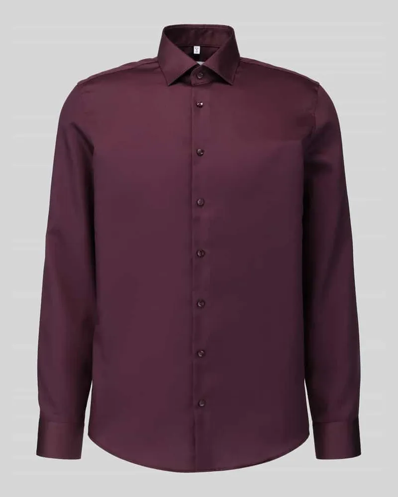 Seidensticker Slim Fit Businesshemd aus reiner Baumwolle Modell 'New Kent Bordeaux