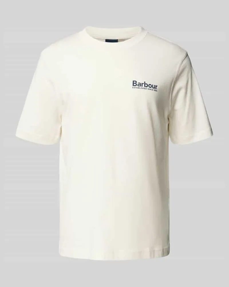 Barbour Regular Fit T-Shirt aus reiner Baumwolle Offwhite
