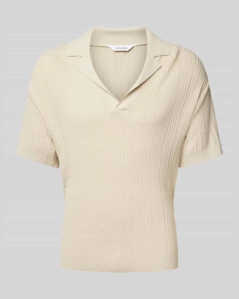 Calvin Klein Regular Fit Poloshirt mit Strukturmuster 