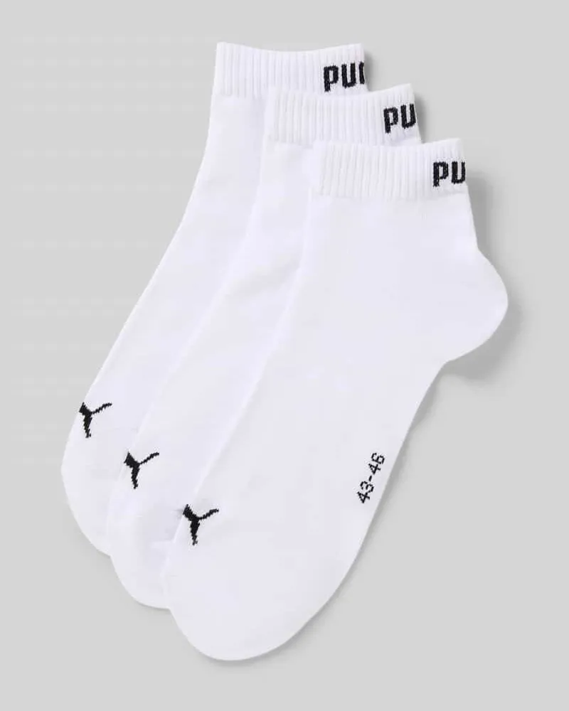 Puma Sneakersocken mit Logo im 3er-Pack Weiss