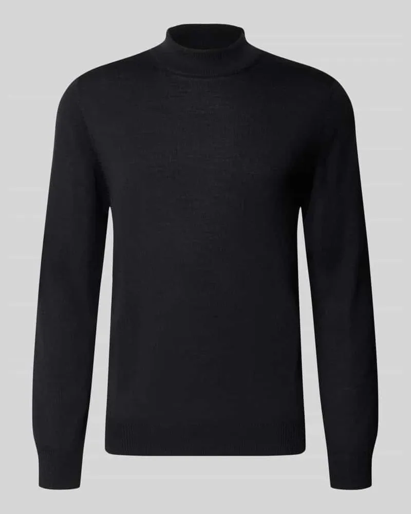 Christian Berg Regular Fit Turtleneck aus Woll-Mix Black