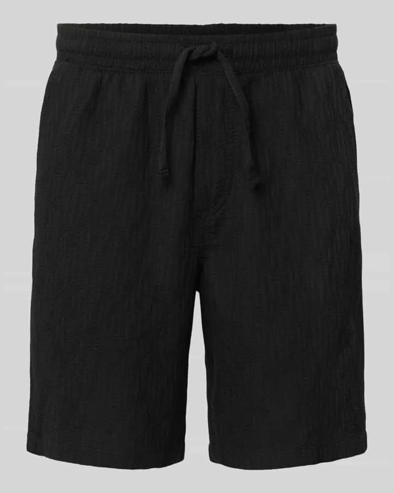 Jack & Jones Shorts mit Strukturmuster Modell 'JAIDEN Black