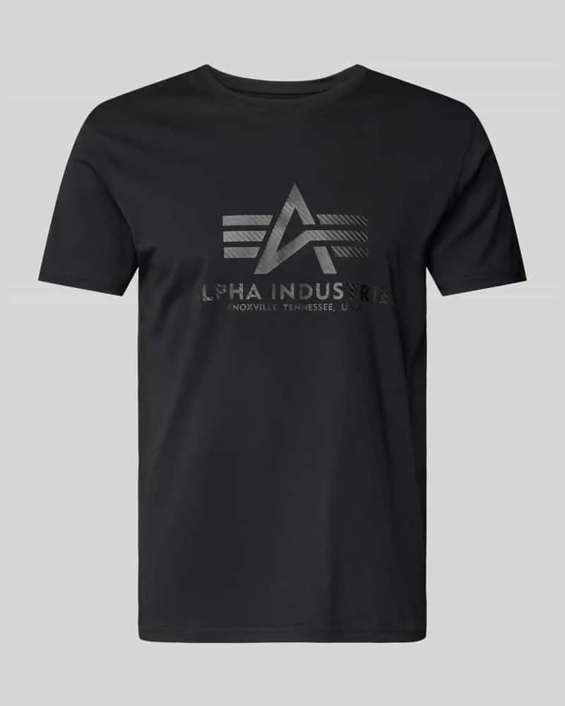 Alpha Industries T-Shirt mit Label-Print 