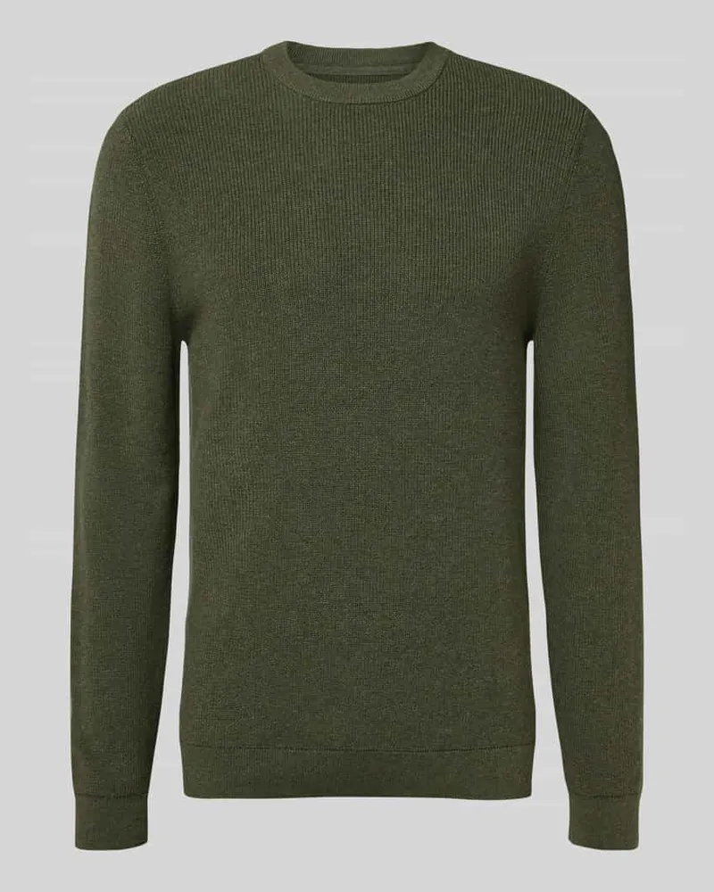 McNeal Strickpullover mit gerippten Abschlüssen Khaki