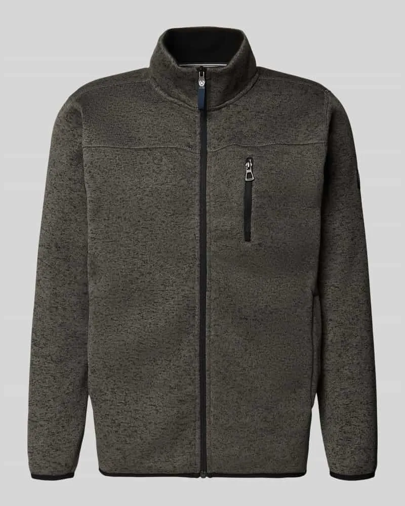 Lerros Sweatjacke mit Stehkragen Dunkelgruen