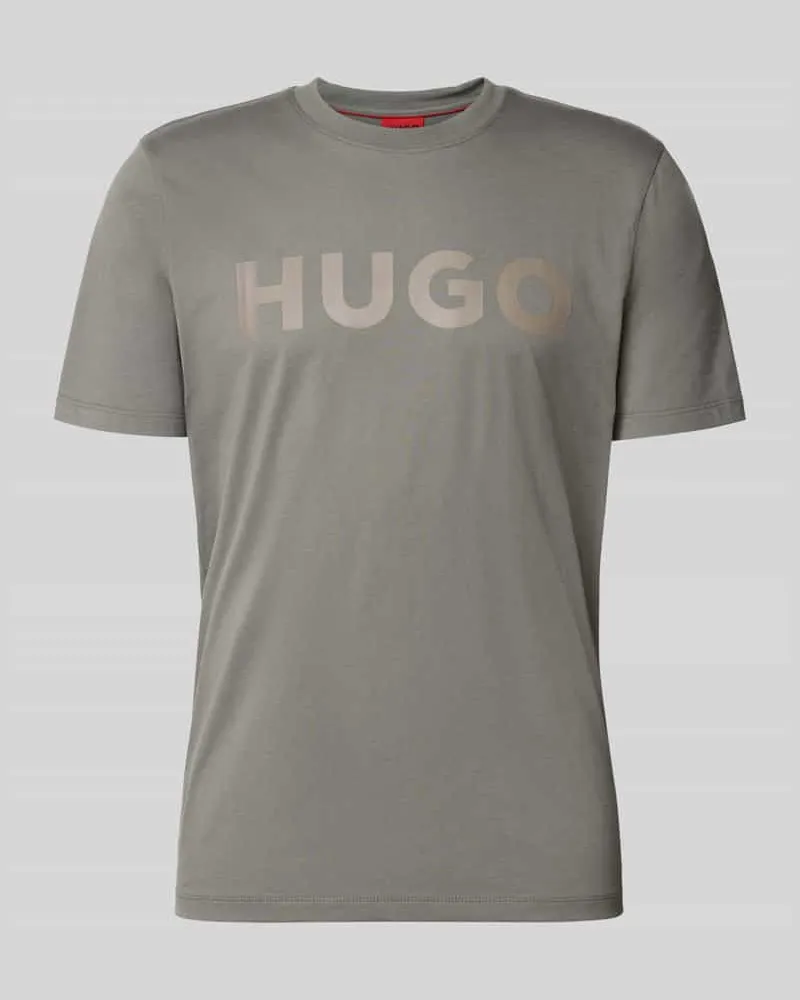 HUGO BOSS Relaxed Fit T-Shirt aus reiner Baumwolle Modell 'DULIVIO Mittelgrau