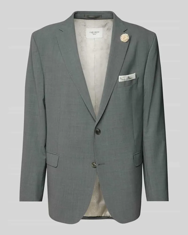 Carl Gross Slim Fit 2-Knopf-Sakko mit Woll-Anteil Modell 'Shelby Gruen