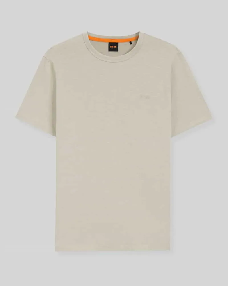 HUGO BOSS Regular Fit T-Shirt aus reiner Baumwolle Modell 'TEGOOD Beige