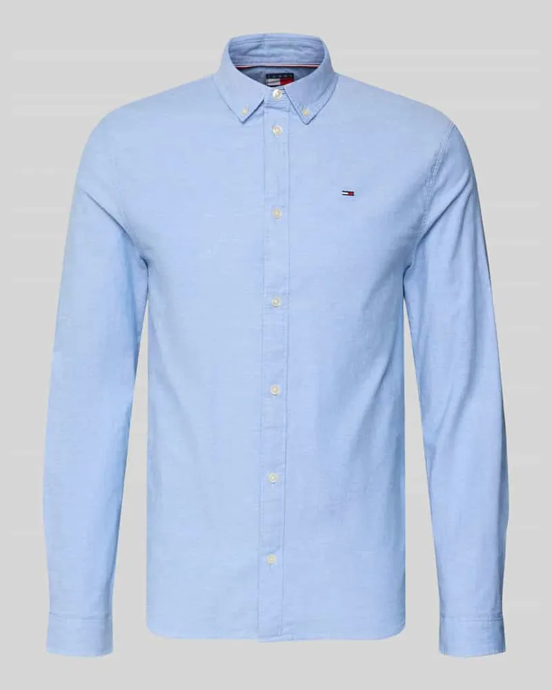 Tommy Hilfiger Slim Fit Freizeithemd aus Oxford Hellblau
