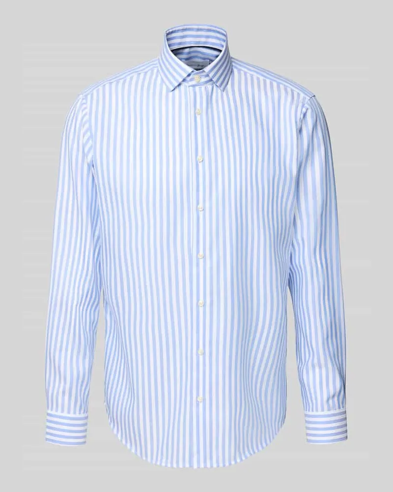 Christian Berg Regular Fit Business-Hemd mit Kentkragen Bleu