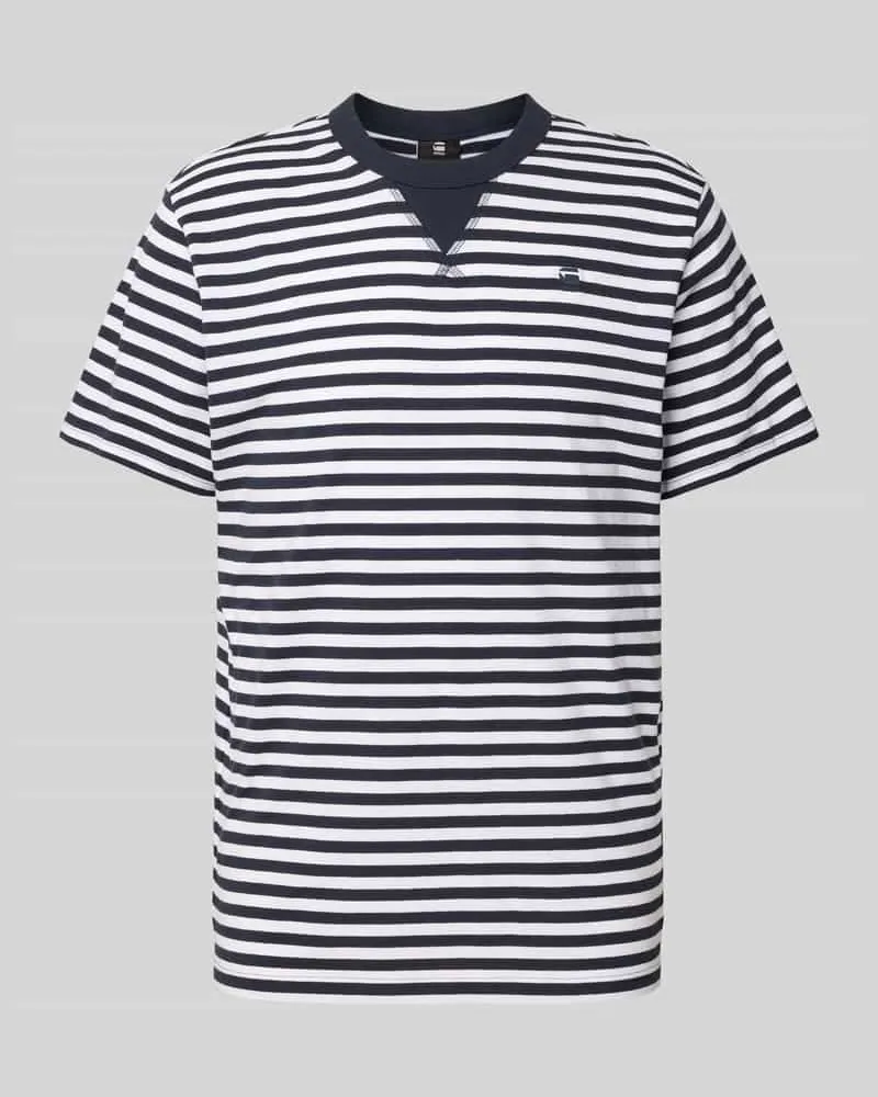 G-STAR RAW T-Shirt mit Label-Stitching Marine