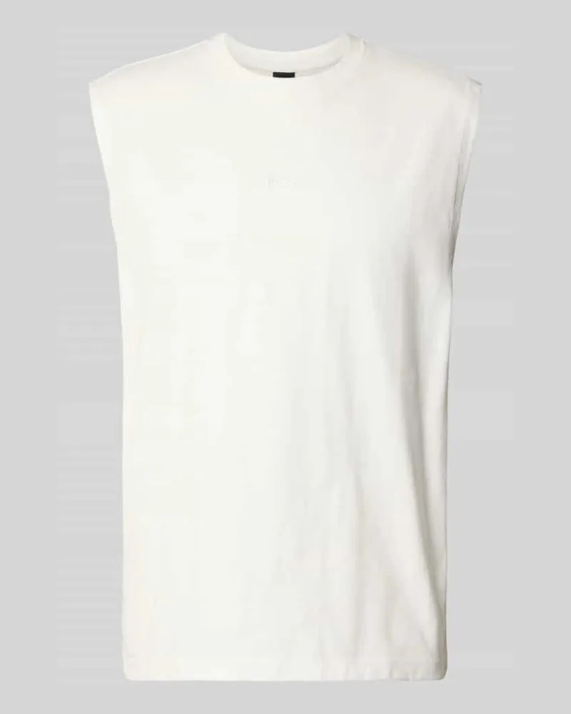 HUGO BOSS Relaxed Fit T-Shirt aus Baumwoll-Mix Modell 'TE_SURF Offwhite