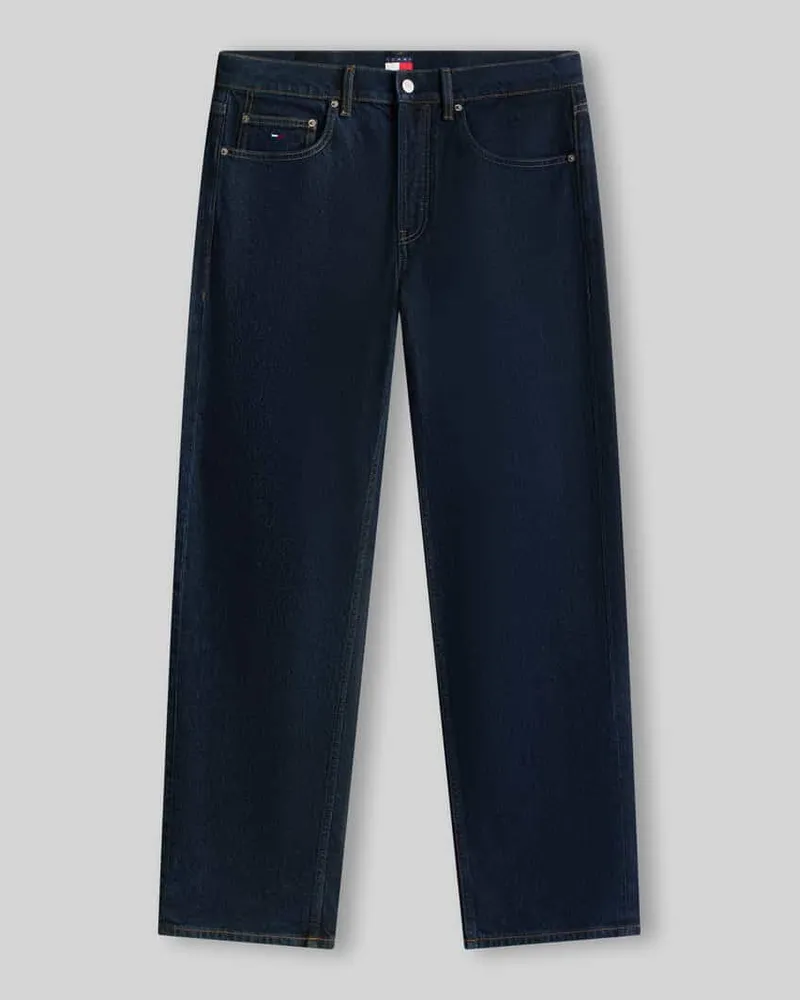 Tommy Hilfiger Wide Fit Jeans aus Baumwoll-Mix Dunkelblau
