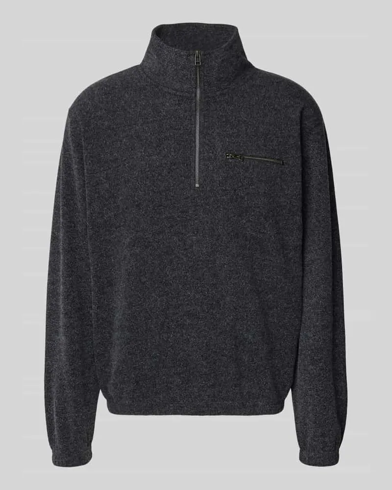 forét Sweatshirt mit Stehkragen Dunkelgrau