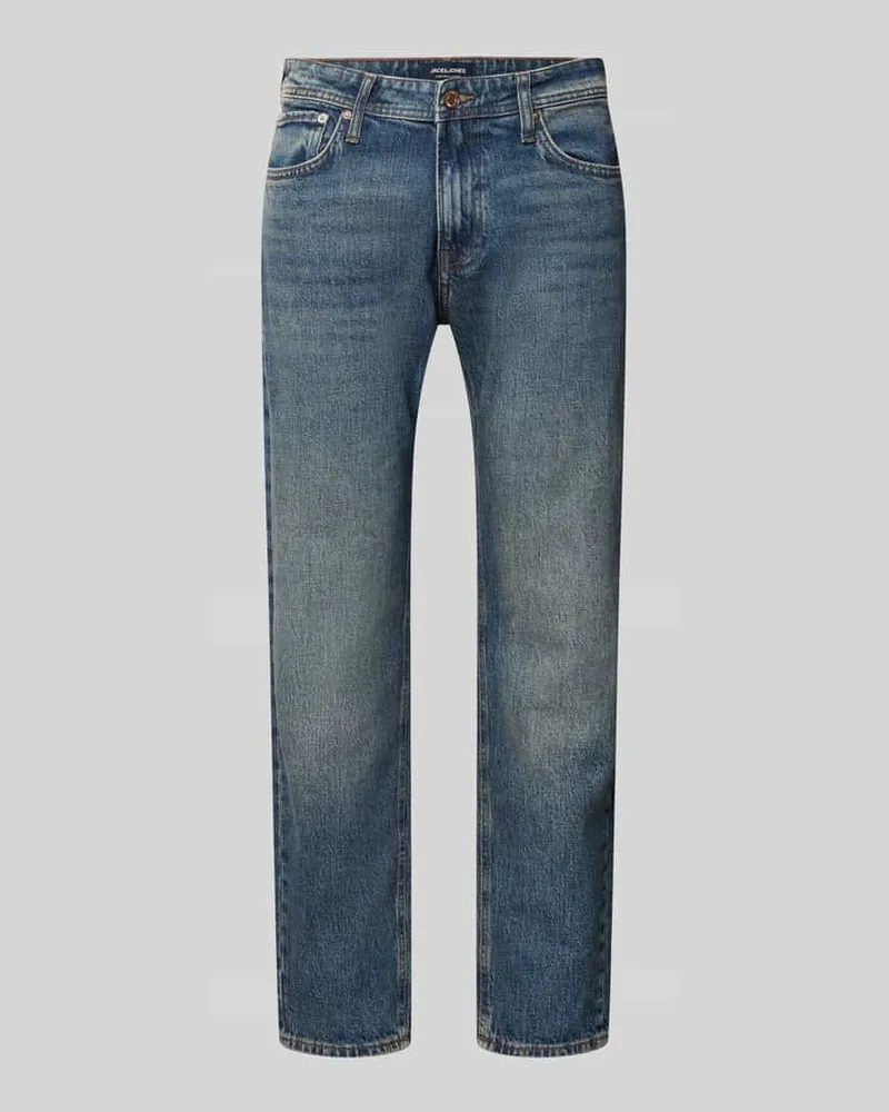 Jack & Jones Tapered Fit Jeans mit Eingrifftaschen Modell 'MIKE Jeansblau