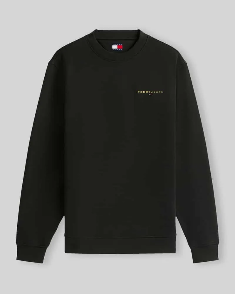 Tommy Hilfiger Regular Fit Sweatshirt mit kleinem Logo-Schriftzug Black