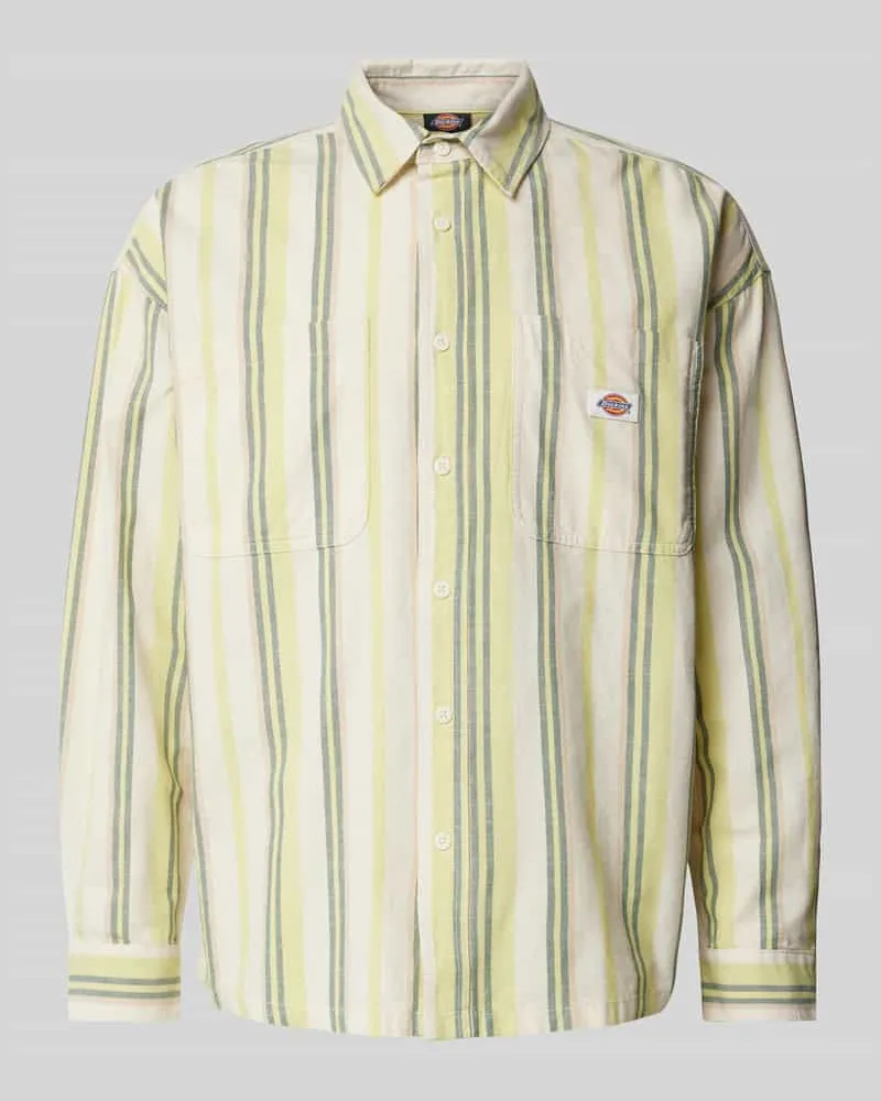Dickies Freizeithemd mit Streifenmuster Offwhite