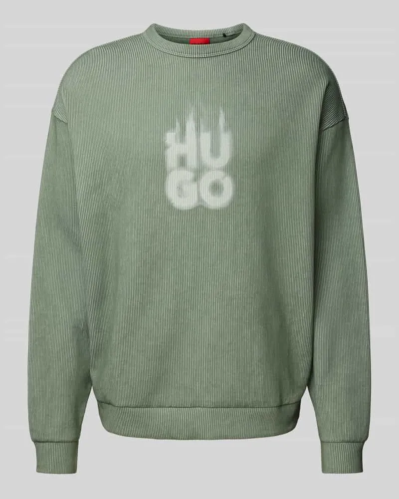 HUGO BOSS Sweatshirt mit Label-Print Modell 'Dinkam Mint