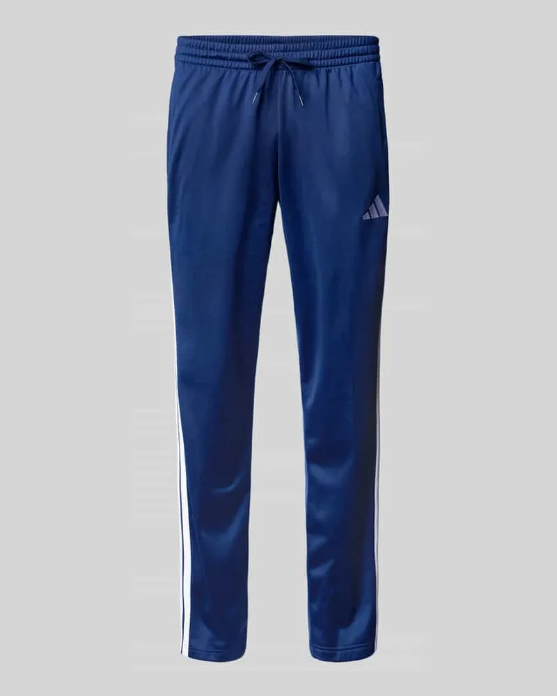 adidas Straight Leg Trainingshose mit Logo-Stitching Dunkelblau