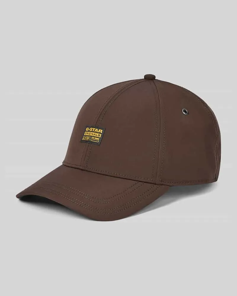 G-STAR RAW Cap mit Label-Patch Dunkelbraun