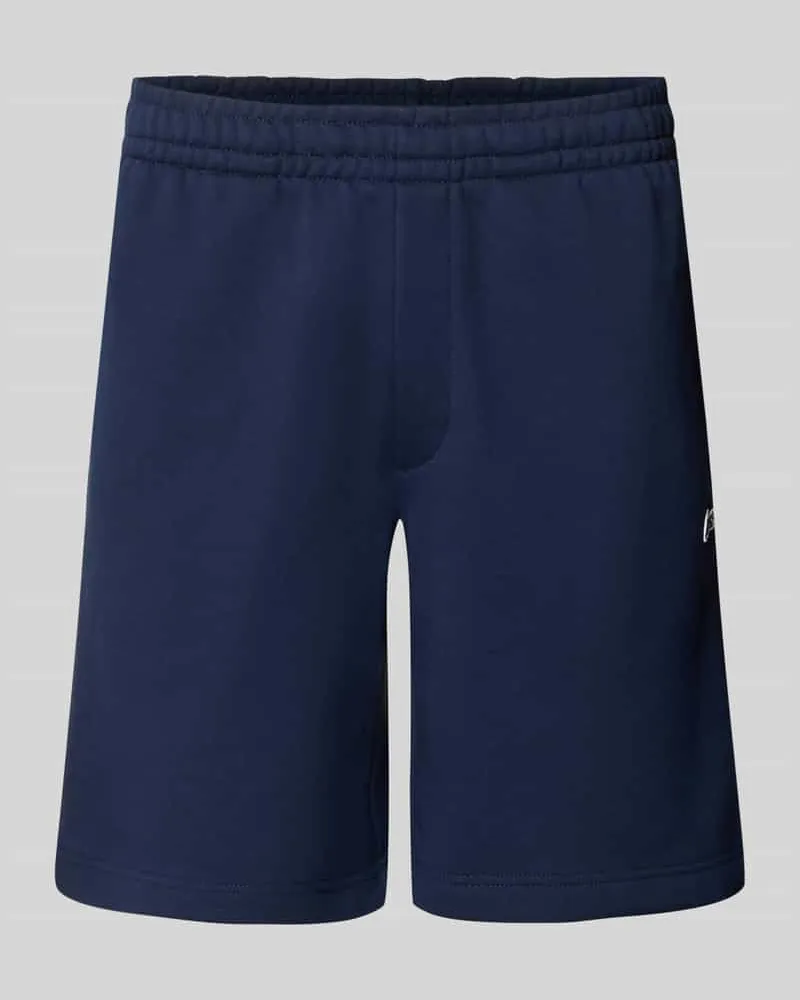 Lacoste Regular Fit Sweatshorts aus Baumwoll-Mix Marine