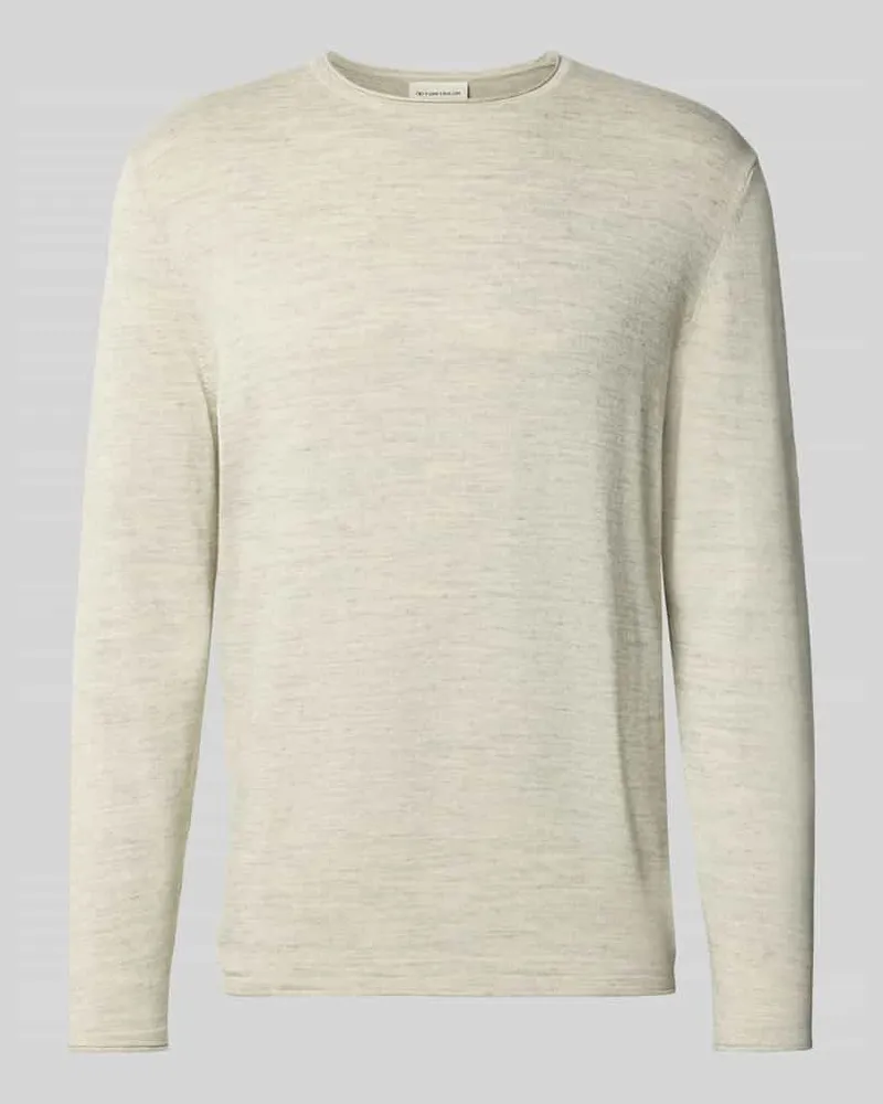 Tom Tailor Regular Fit Strickpullover aus Baumwoll-Mix Modell Space dye Schilf