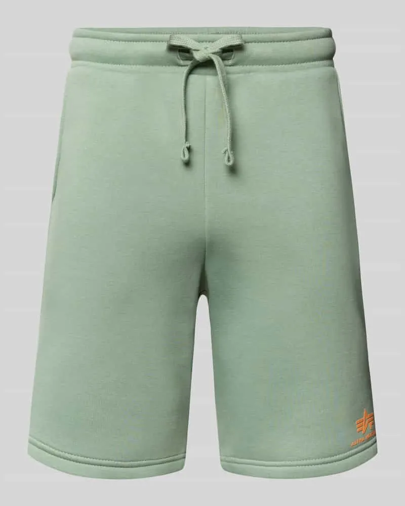 Alpha Industries Shorts mit Eingrifftaschen und Logo-Print Lind