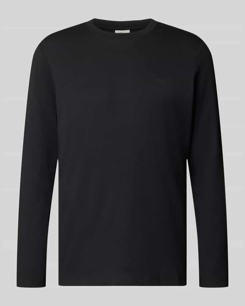 S.Oliver Langarmshirt mit Rundhalsausschnitt Black