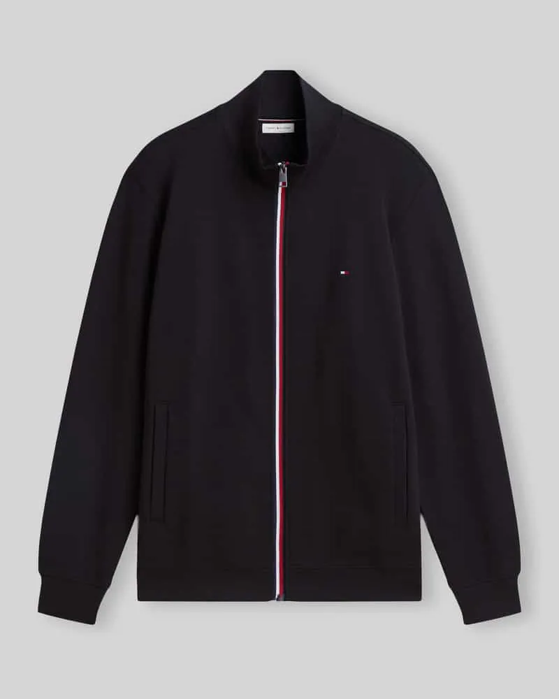 Tommy Hilfiger Regular Fit Sweatjacke aus reiner Baumwolle Black