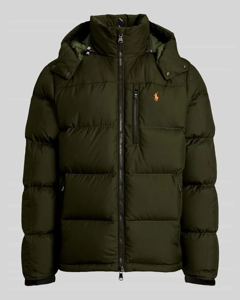 Ralph Lauren Regular Fit Daunenjacke mit Logo-Stitching Oliv