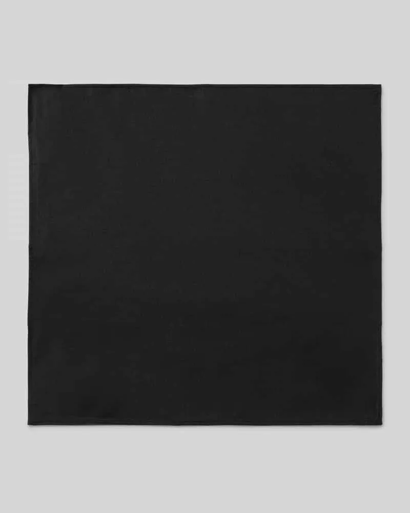 Monti Fein strukturiertes Einstecktuch aus Seide Black