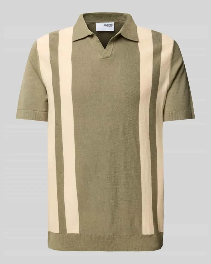 Selected Homme Regular Fit Poloshirt aus Baumwoll-Leinen-Mix Modell 'MATTIS 