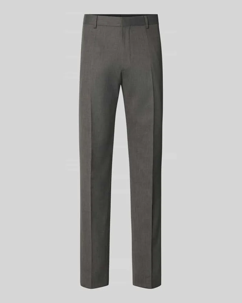 HUGO BOSS Regular Fit Anzughose mit Schurwoll-Mix Modell 'Leon Mittelbraun