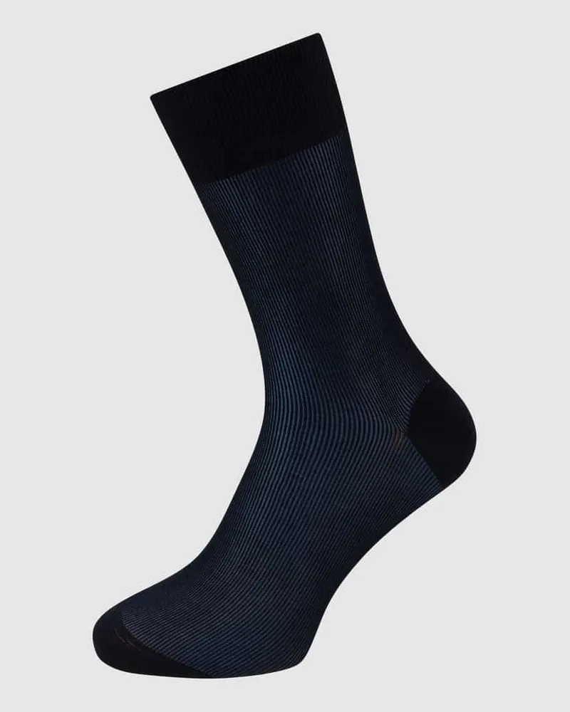 Falke Socken mit Rippenstruktur Modell 'Fine Shadow Marine