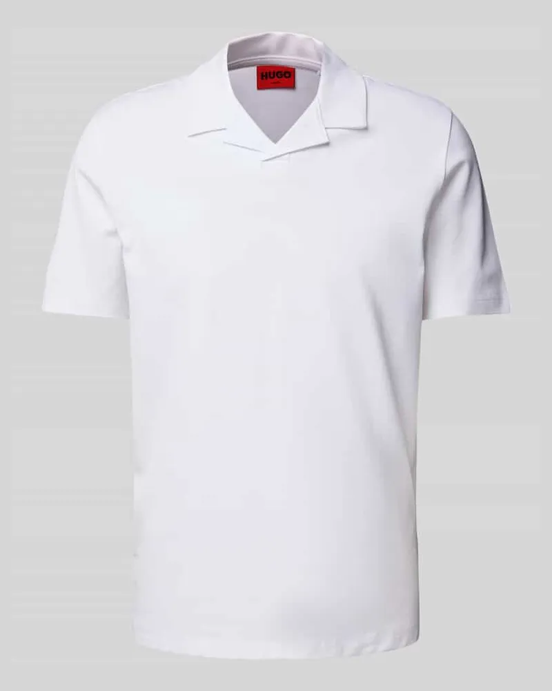 HUGO BOSS Poloshirt mit Reverskragen Modell 'Dimerspolo Weiss