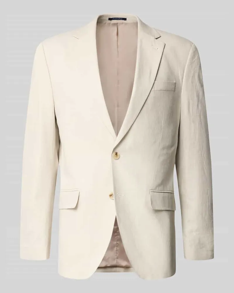 Christian Berg Sakko aus Viskose-Mix mit Pattentaschen Beige