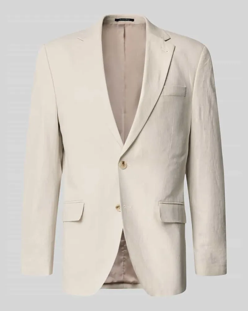 Christian Berg Sakko aus Leinen-Mix mit Pattentaschen Beige