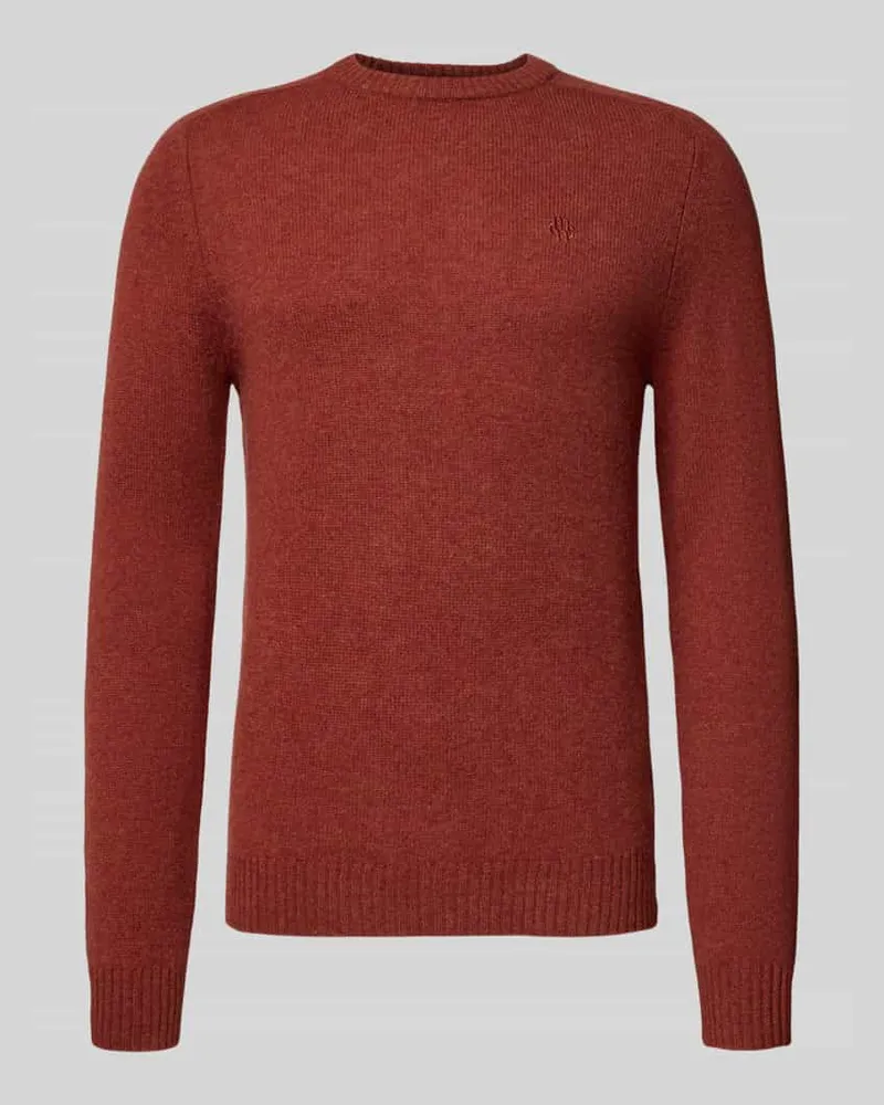 McNeal Strickpullover mit gerippten Abschlüssen Dunkelrot