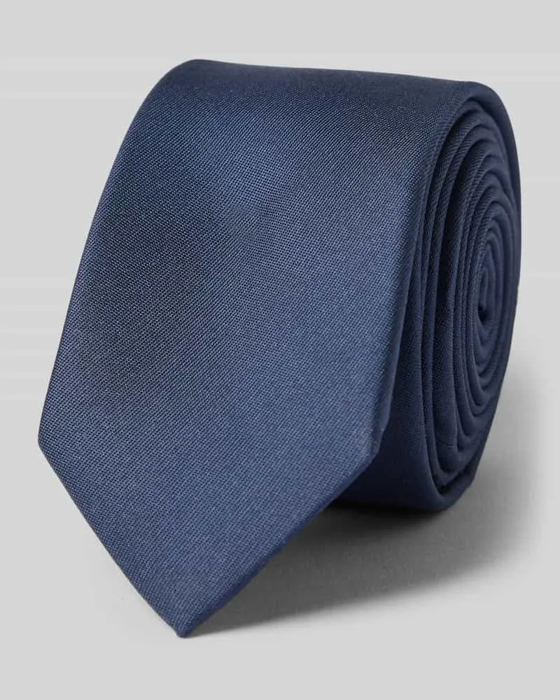Olymp Super Slim Seidenkrawatte im unifarbenen Design 