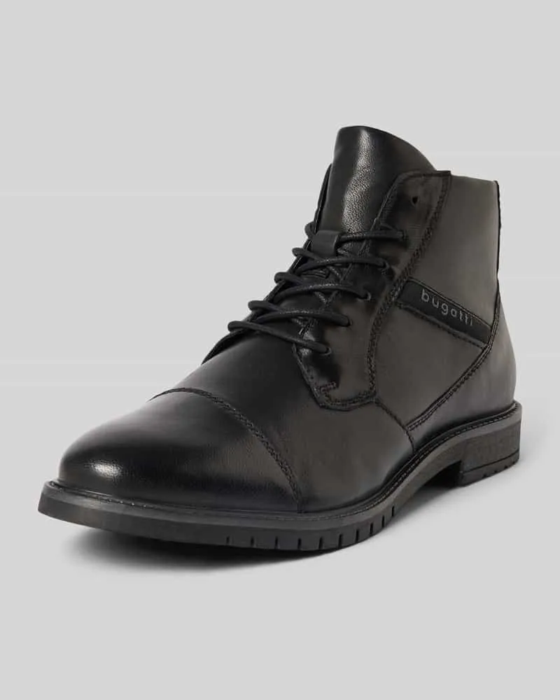 Bugatti Boots aus echtem Leder Modell 'Caj Black