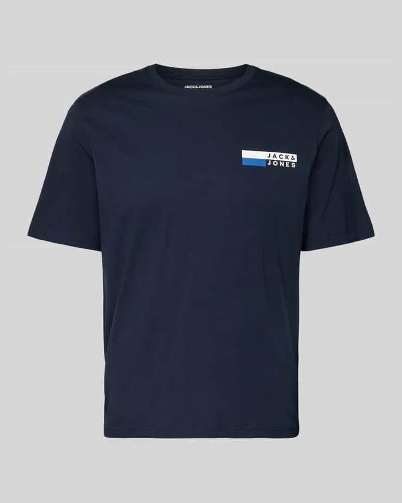 Jack & Jones T-Shirt mit Label-Print Modell 'CORP Royal