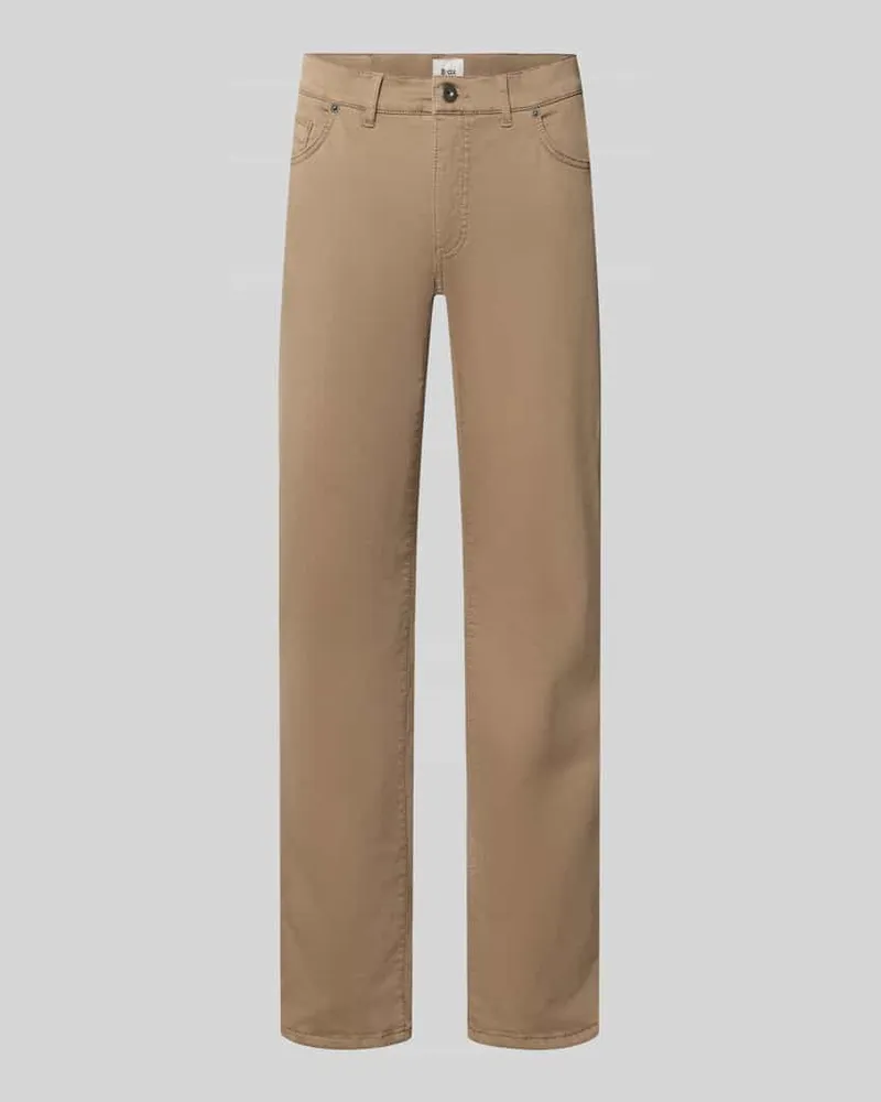 Brax Regular Fit Weite Hose aus Baumwoll-Mix Beige