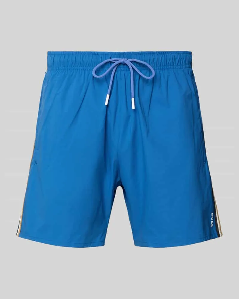 HUGO BOSS Badeshorts mit Tunnelzug Modell 'ICONIC Bleu