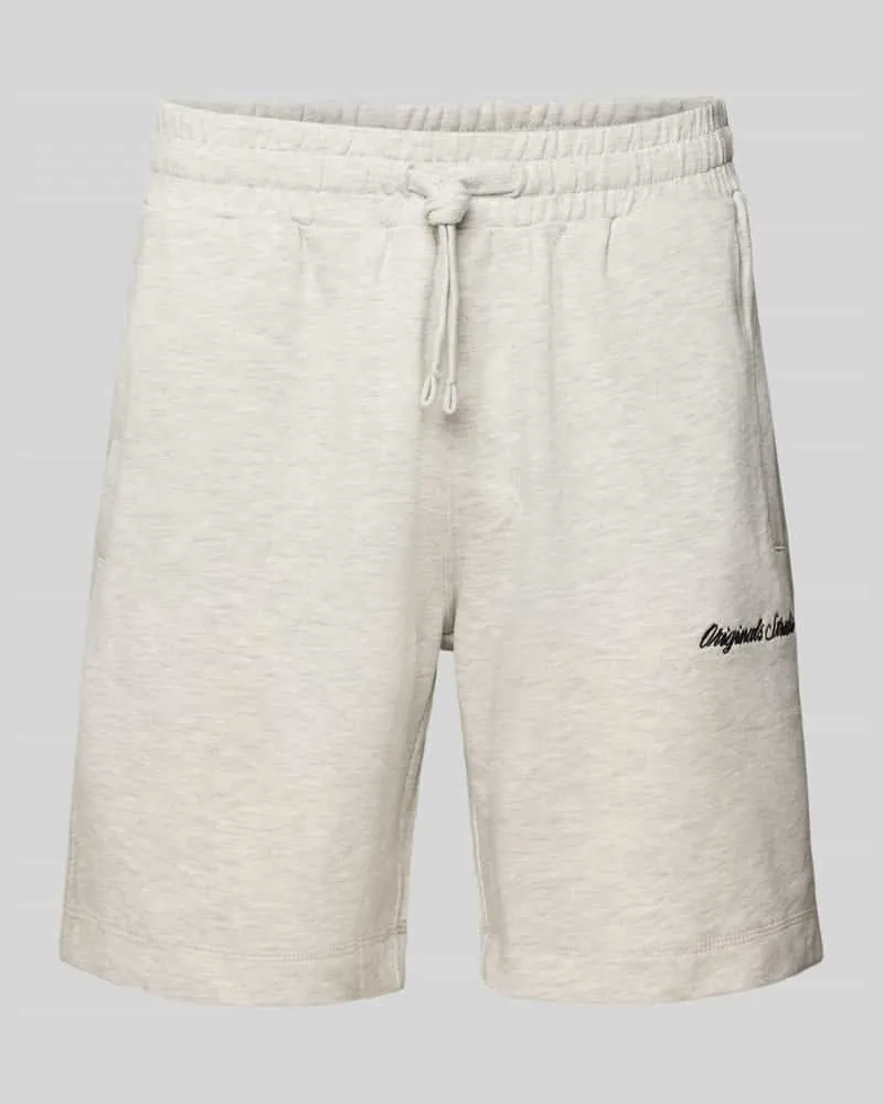 Jack & Jones Shorts mit Label-Stitching Modell 'KARL Hellgrau