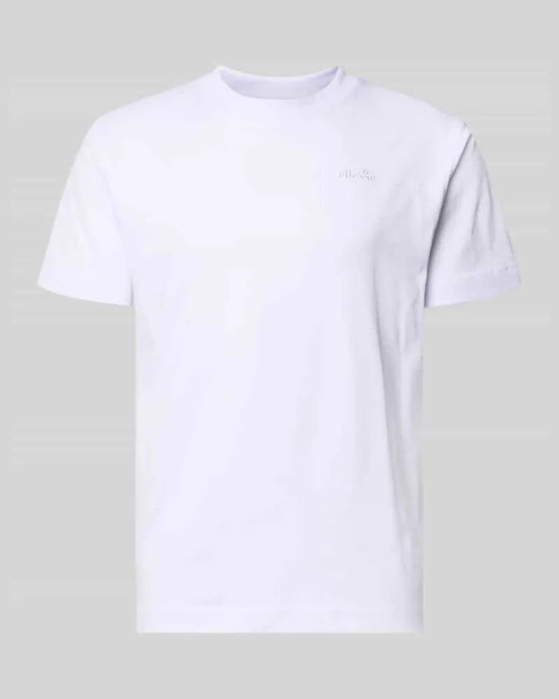 Ellesse T-Shirt mit Label-Stitching und Rundhalsausschnitt Weiss
