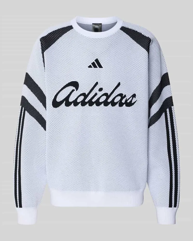 adidas Relaxed Fit Pullover mit Logo-Schriftzug Modell 'TIRO Weiss