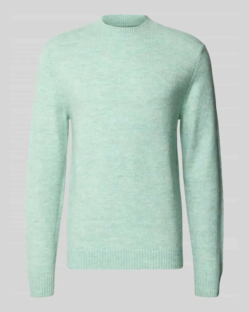 McNeal Regular Fit Strickpullover mit gerippten Abschlüssen Grass
