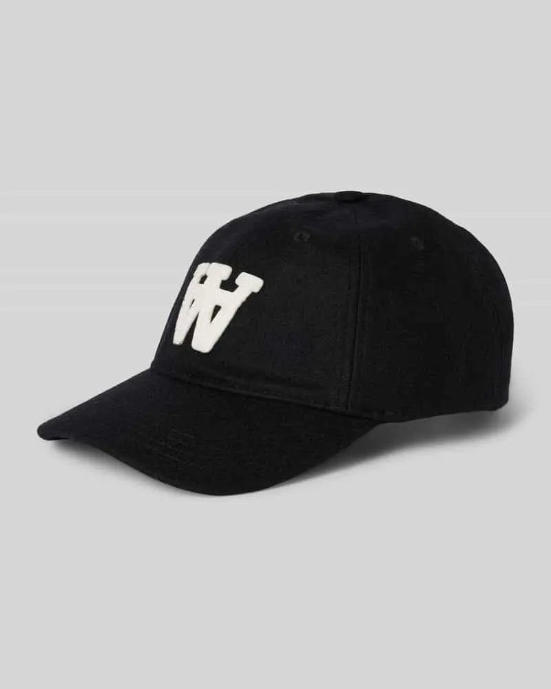 Wood Wood Basecap mit Label-Detail Black