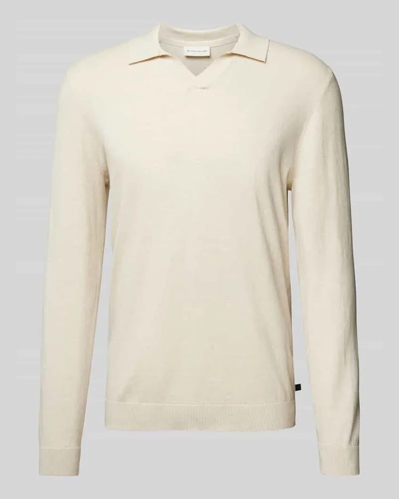 Tom Tailor Pullover aus Baumwoll-Kaschmir-Mix mit Polokragen 